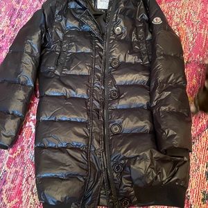 Moncler winter coat with fur in black